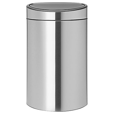 Brabantia Twin Touch Recycling Bin, New Matt Steel, 23/10L